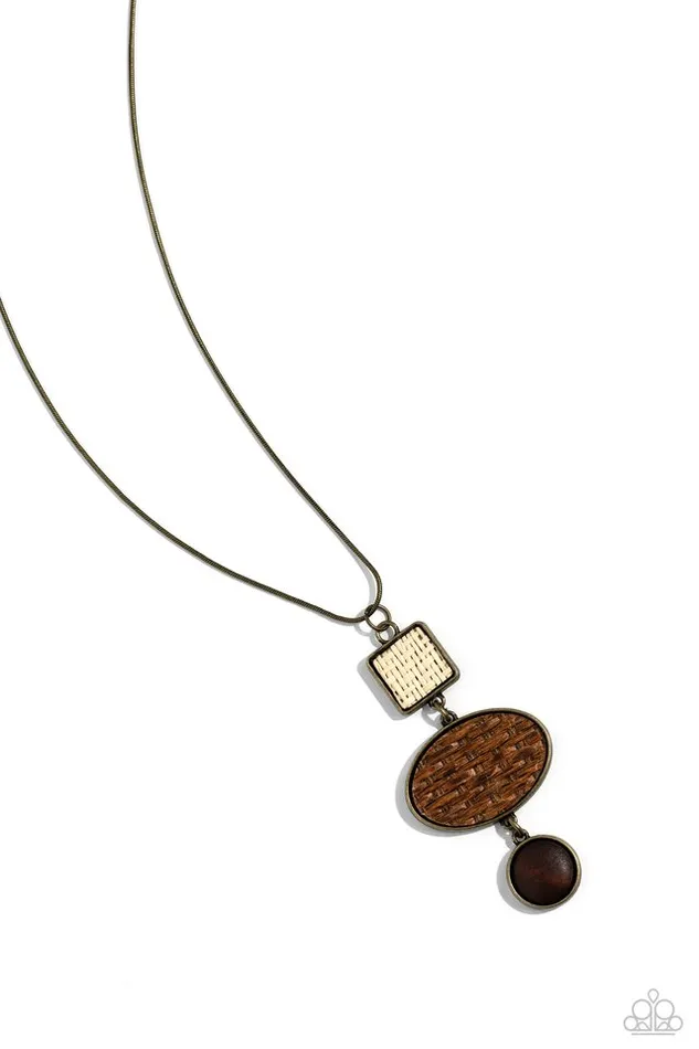 Paparazzi Jewelry Necklaces Paparazzi Necklace Walk the TWINE Brass Paparazzi Jewelry Necklaces Paparazzi Necklace Walk the TWINE Brass