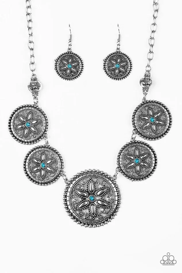 Paparazzi Jewelry Necklaces Paparazzi Necklace Written In The STAR LILIES Blue