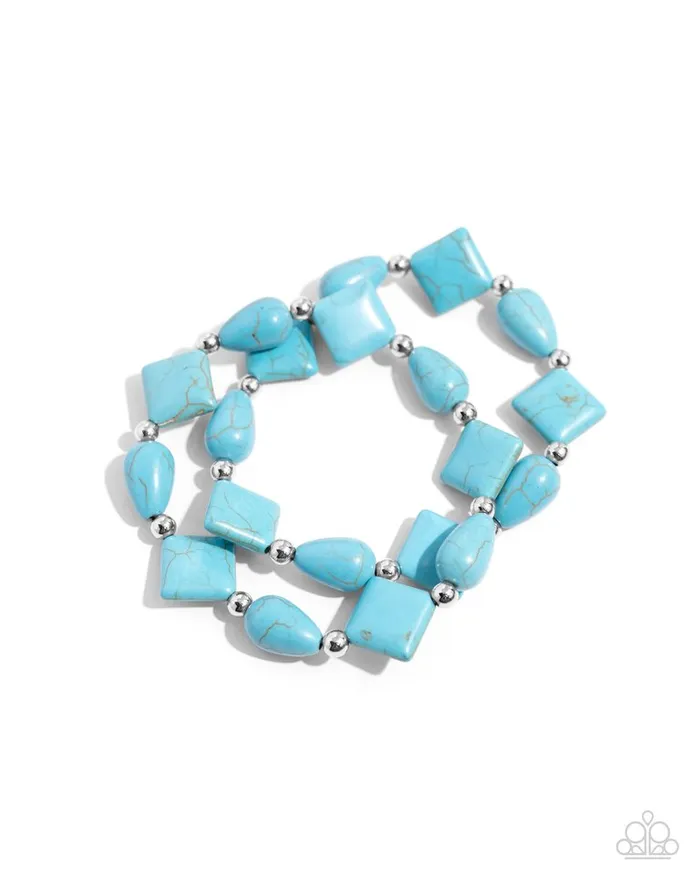 Paparazzi Jewelry Paparazzi Bracelet EARTHY Riser Blue Bracelets Paparazzi Jewelry Paparazzi Bracelet EARTHY Riser Blue Bracelets