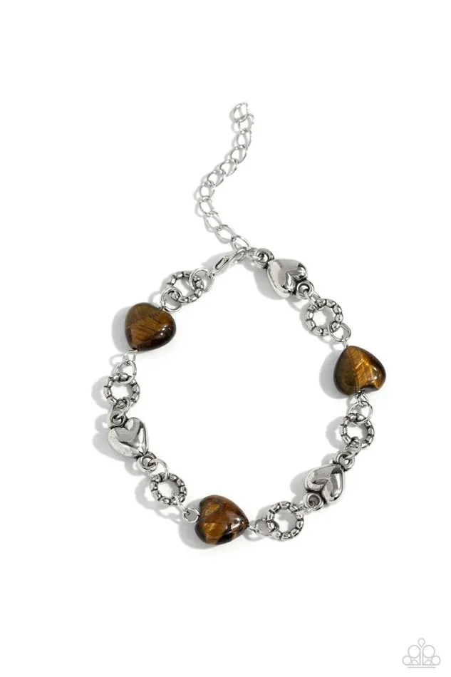 Paparazzi Jewelry Paparazzi Bracelet I Can Feel Your Heartbeat Brown Bracelets Paparazzi Jewelry Paparazzi Bracelet I Can Feel Your Heartbeat Brown Bracelets