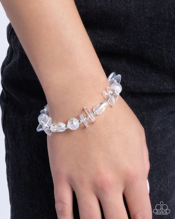 Paparazzi Jewelry Paparazzi Bracelet Reflective Ritardando White Bracelets