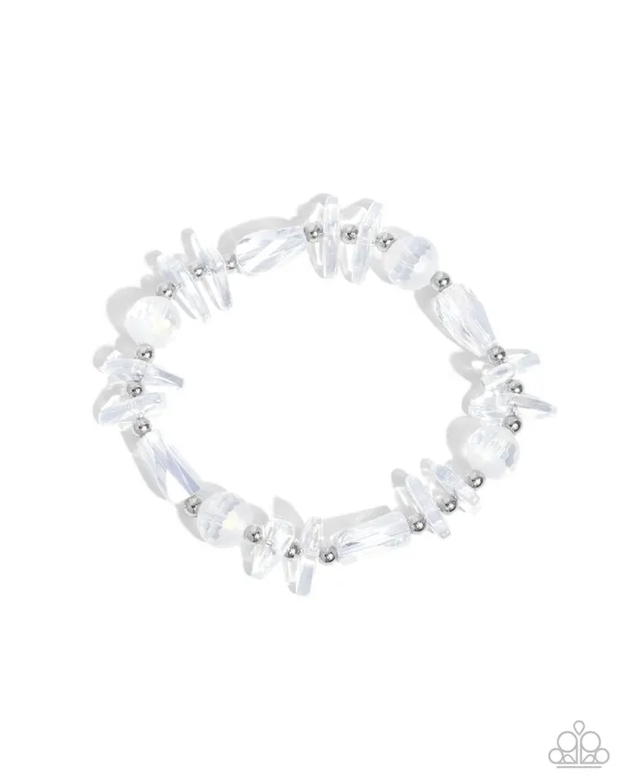 Paparazzi Jewelry Paparazzi Bracelet Reflective Ritardando White Bracelets Paparazzi Jewelry Paparazzi Bracelet Reflective Ritardando White Bracelets