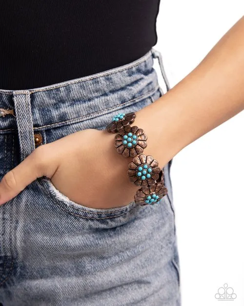 Paparazzi Jewelry Paparazzi Bracelet Textured Tribute Blue Bracelets