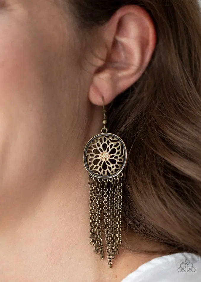 Paparazzi Jewelry Paparazzi Earring Blissfully Botanical Brass Earrings