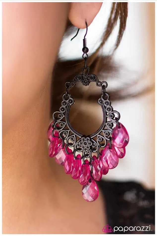 Paparazzi Jewelry Paparazzi Earring Drop It Pink Earrings