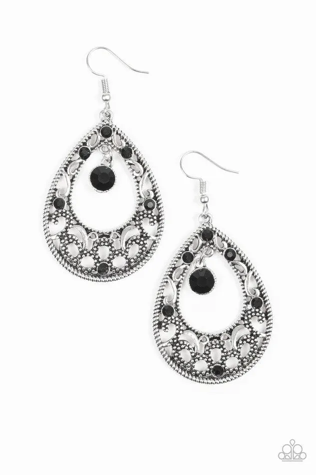 Paparazzi Jewelry Paparazzi Earring Gotta Get That Glow Black Earrings