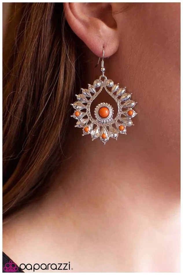 Paparazzi Jewelry Paparazzi Earring Presented with Pride Orange Earrings