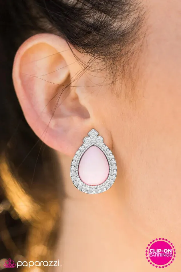 Paparazzi Jewelry Paparazzi Earring Tart Up Pink Earrings