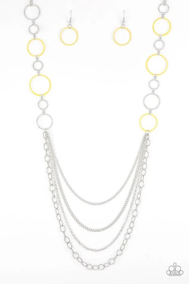 Paparazzi Jewelry Paparazzi Necklace Beautifully Bubbly Yellow Necklaces