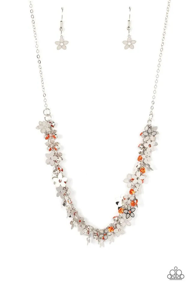 Paparazzi Jewelry Paparazzi Necklace Fearlessly Floral Orange Necklaces Paparazzi Jewelry Paparazzi Necklace Fearlessly Floral Orange Necklaces