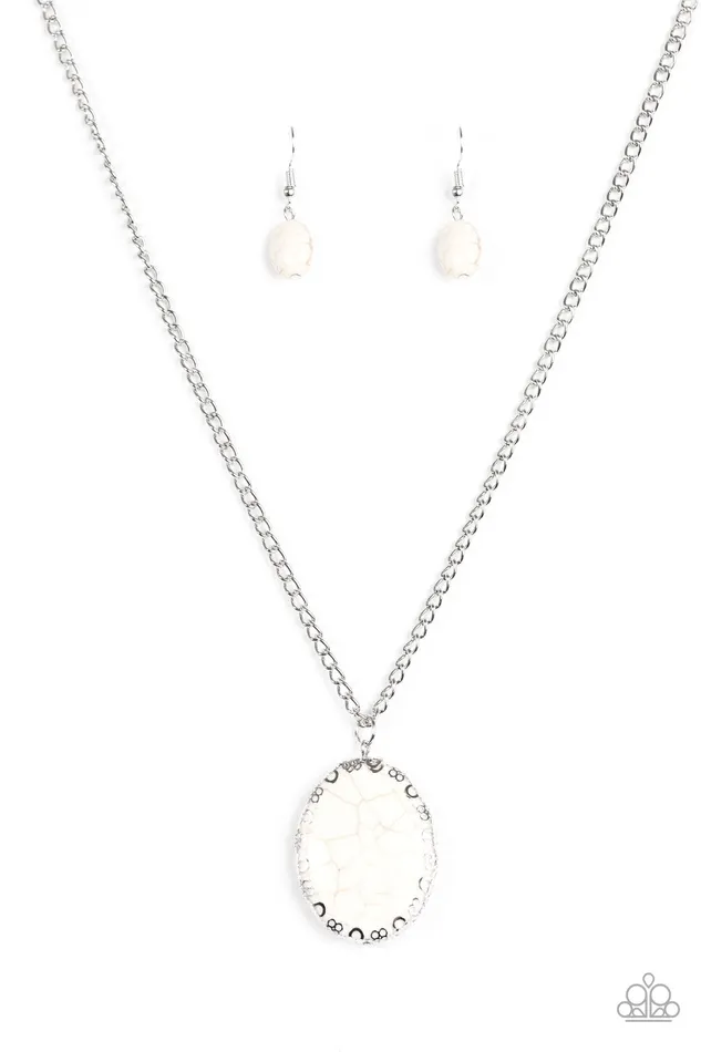 Paparazzi Jewelry Paparazzi Necklace Ill Never DESERT You White Necklaces