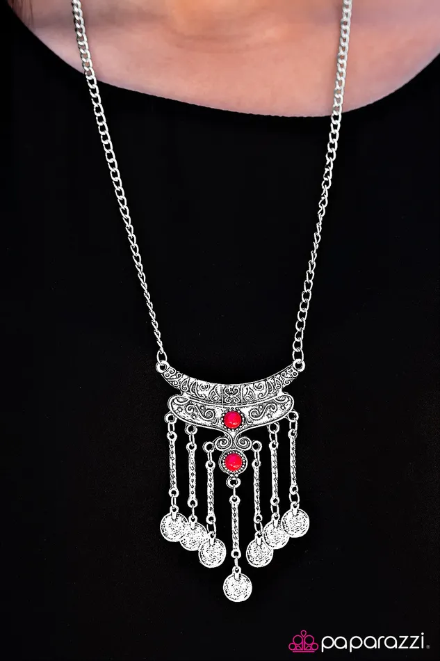 Paparazzi Jewelry Paparazzi Necklace My Greatest Adventure Red Necklaces