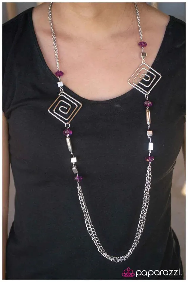 Paparazzi Jewelry Paparazzi Necklace Under Control Purple Necklaces