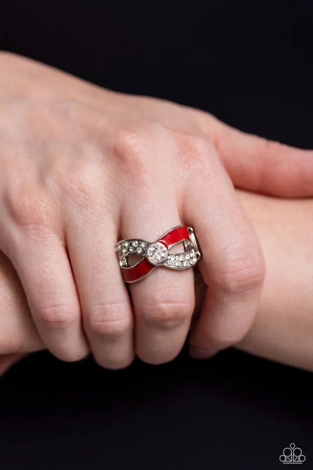 Paparazzi Jewelry Paparazzi Ring CROSSED and Found Red Rings
