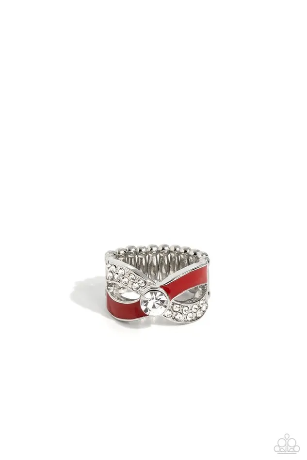 Paparazzi Jewelry Paparazzi Ring CROSSED and Found Red Rings Paparazzi Jewelry Paparazzi Ring CROSSED and Found Red Rings
