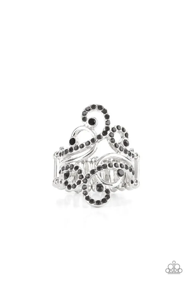 Paparazzi Jewelry Rings Paparazzi Ring Billowing Beauty Black Paparazzi Jewelry Rings Paparazzi Ring Billowing Beauty Black
