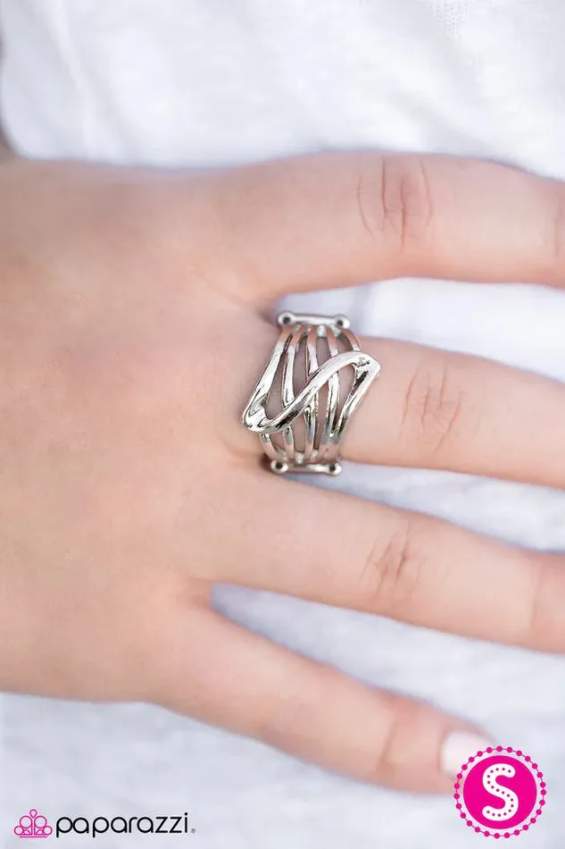 Paparazzi Jewelry Rings Paparazzi Ring Head Over Shimmer Silver