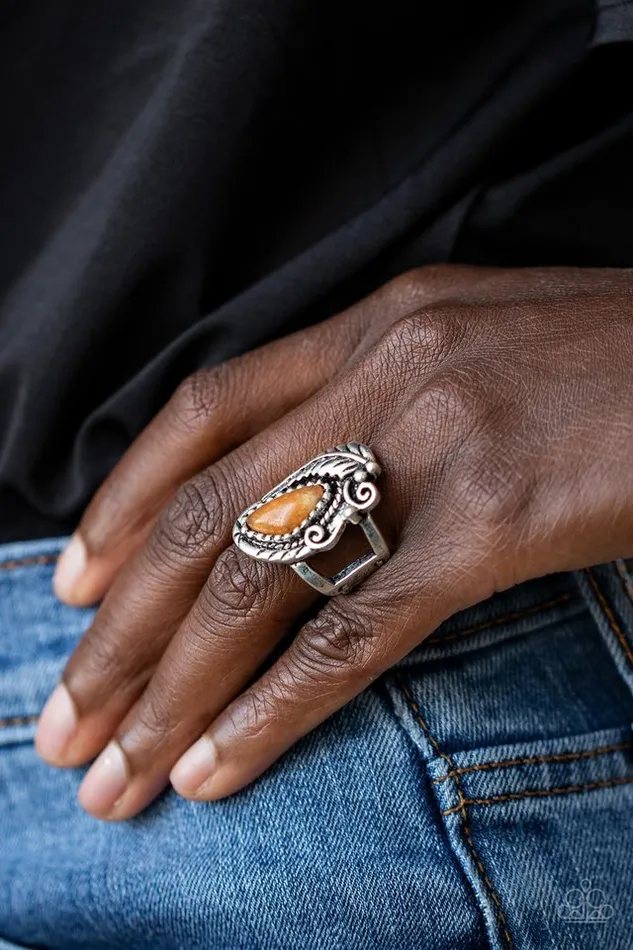 Paparazzi Jewelry Rings Paparazzi Ring Palm Princess Orange