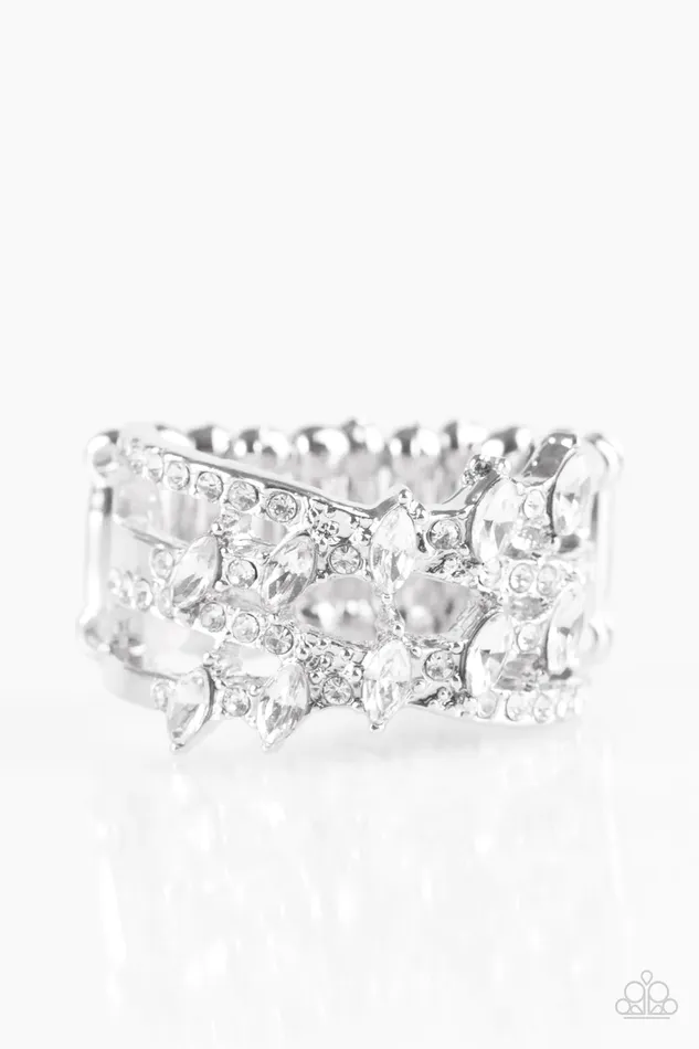 Paparazzi Jewelry Rings Paparazzi Ring Shimmering Success White