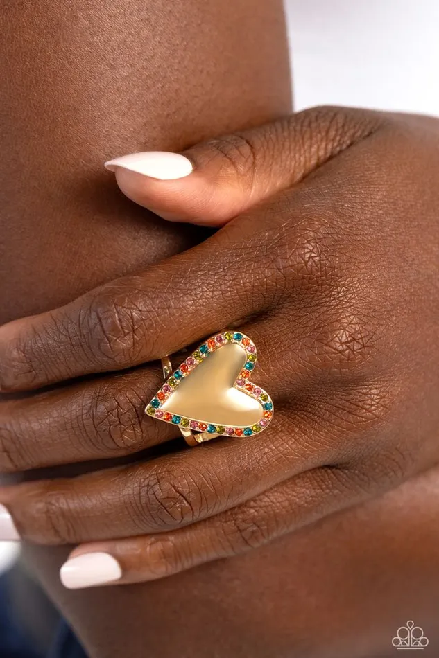 Paparazzi Jewelry Rings Paparazzi Ring Smitten Shimmer Gold