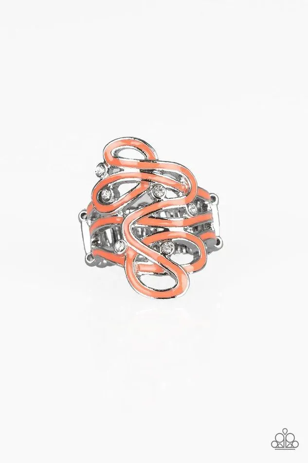 Paparazzi Jewelry Rings Paparazzi Ring The RunAround Orange