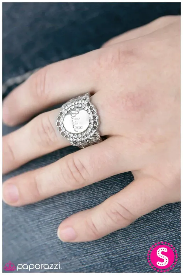 Paparazzi Jewelry Rings Paparazzi Ring Wishin and Hopin White