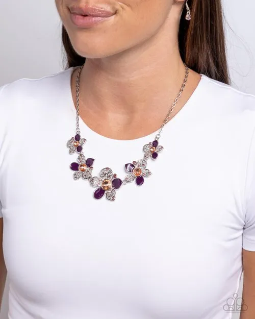 Paparazzi Necklace April Showers Bring Flowers Purple Paparazzi Jewelry Necklaces