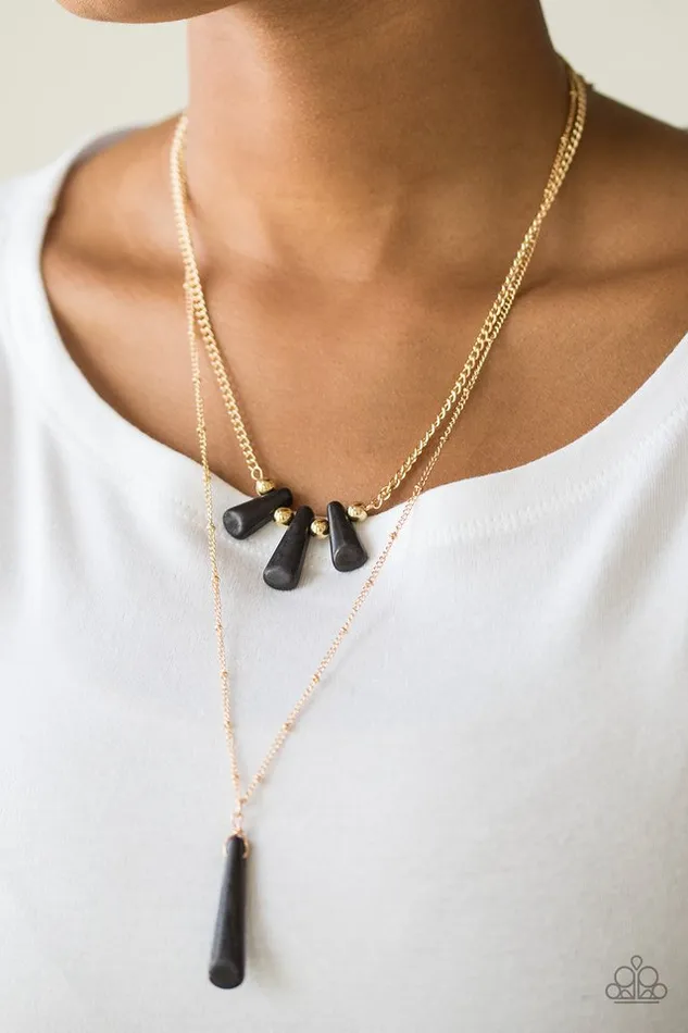 Paparazzi Necklace Basic Groundwork Black Paparazzi Jewelry Necklaces