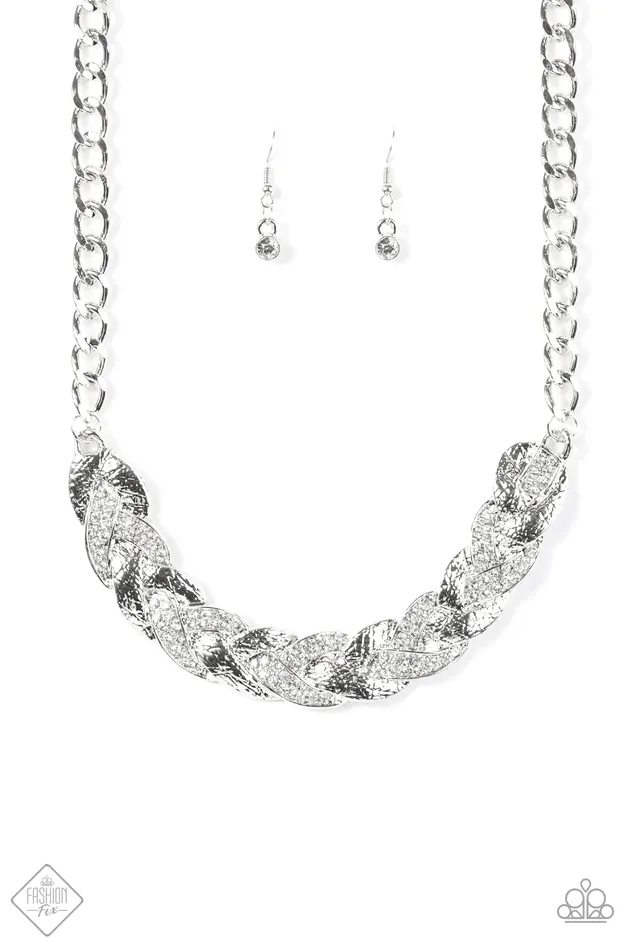 Paparazzi Necklace Blind Side White Paparazzi Jewelry Necklaces