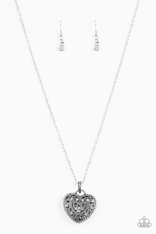 Paparazzi Necklace Charmingly Casanova White Paparazzi Jewelry Necklaces