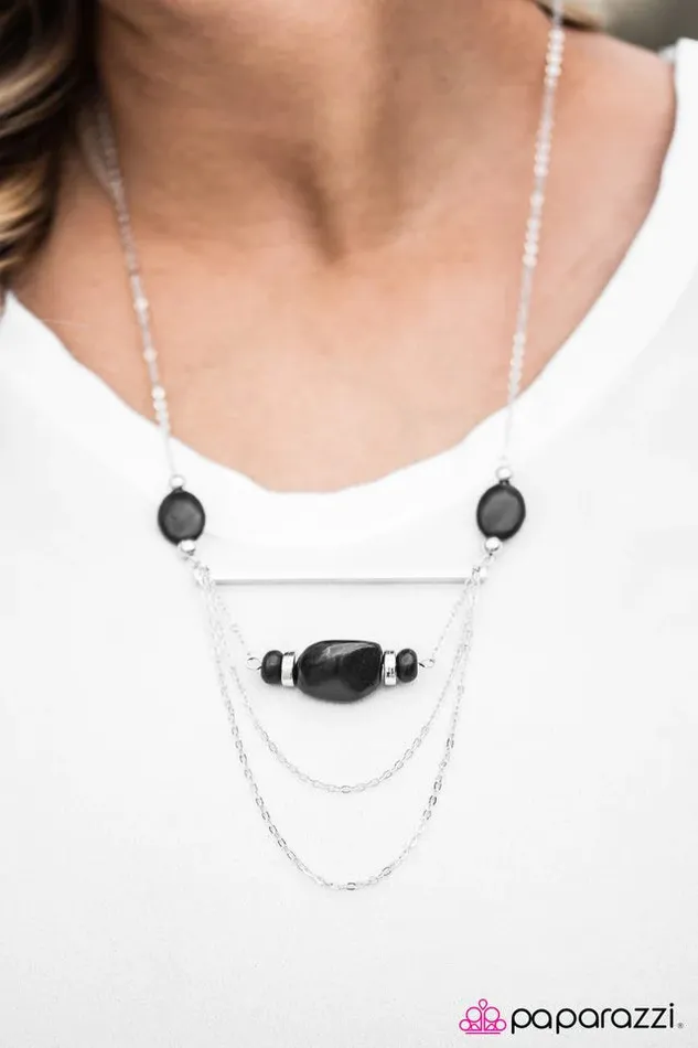 Paparazzi Necklace Creek Couture Black Paparazzi Jewelry Necklaces