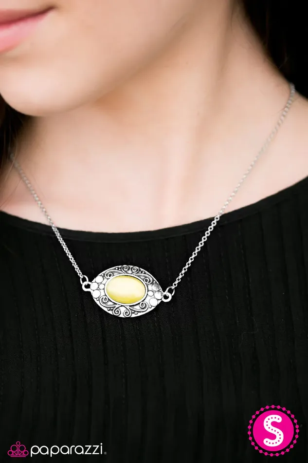 Paparazzi Necklace How GLOW Can You Go Yellow Paparazzi Jewelry Necklaces