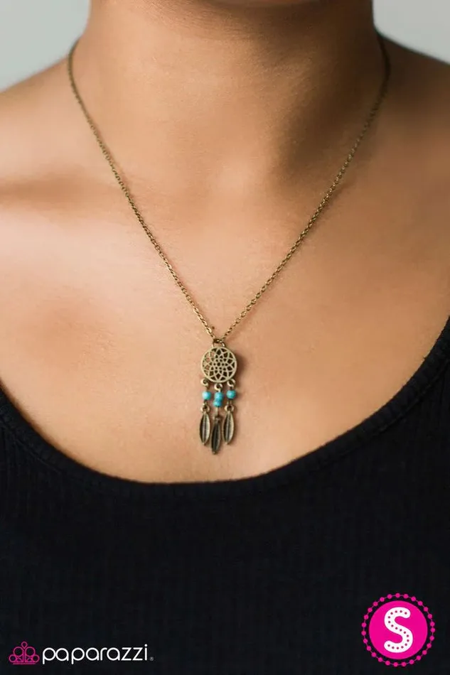 Paparazzi Necklace I Must Be Dreaming Brass Paparazzi Jewelry Necklaces
