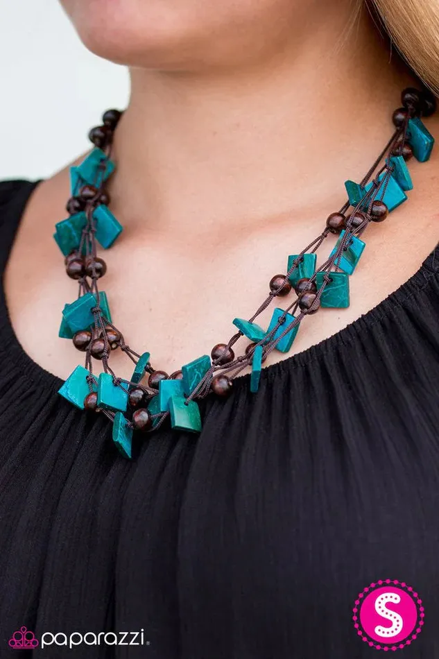 Paparazzi Necklace Me Myself and ISLAND Blue Paparazzi Jewelry Necklaces