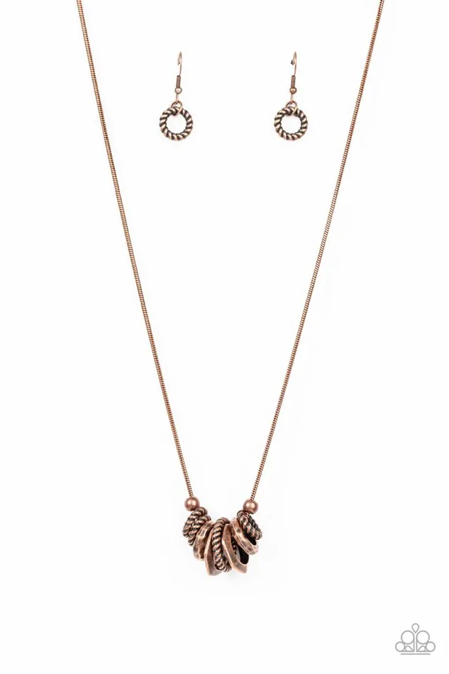 Paparazzi Necklace Mechanical Mischief Copper Paparazzi Jewelry Necklaces Paparazzi Necklace Mechanical Mischief Copper Paparazzi Jewelry Necklaces