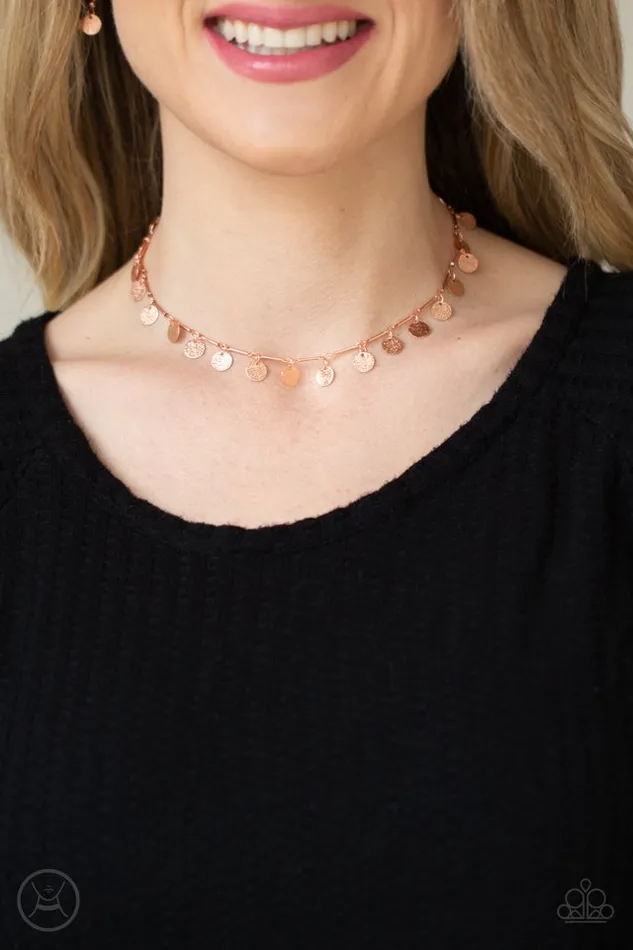 Paparazzi Necklace Musically Minimalist Copper Paparazzi Jewelry Necklaces