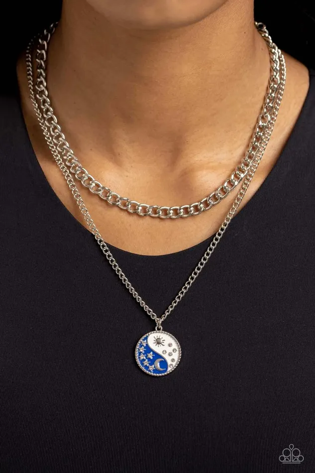 Paparazzi Necklace Night and Day Blue Paparazzi Jewelry Necklaces