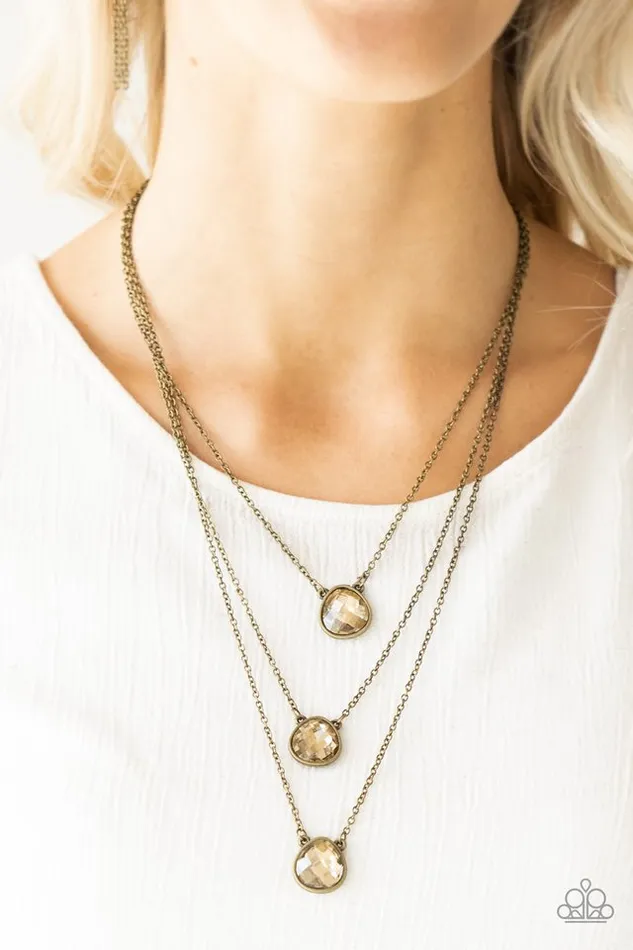 Paparazzi Necklace Once In A MILLIONAIRE Brass Paparazzi Jewelry Necklaces