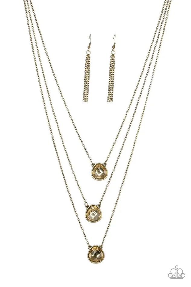 Paparazzi Necklace Once In A MILLIONAIRE Brass Paparazzi Jewelry Necklaces Paparazzi Necklace Once In A MILLIONAIRE Brass Paparazzi Jewelry Necklaces
