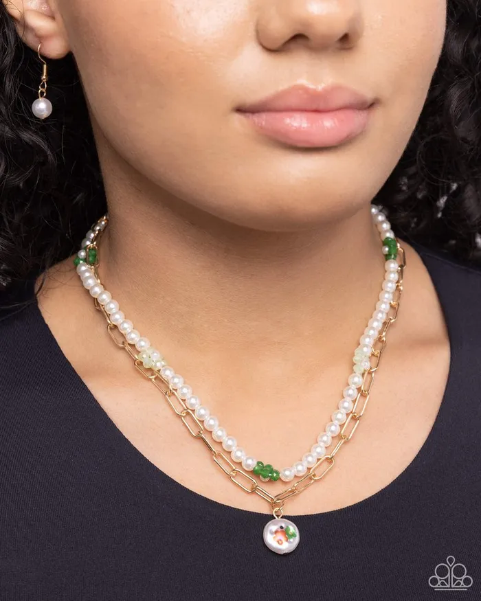Paparazzi Necklace Painted Pageantry Green Paparazzi Jewelry Necklaces