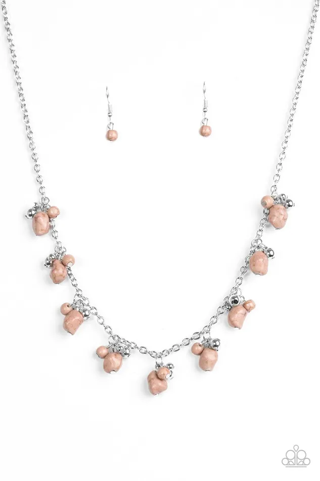 Paparazzi Necklace Rocky Mountain Magnificence Brown Paparazzi Jewelry Necklaces
