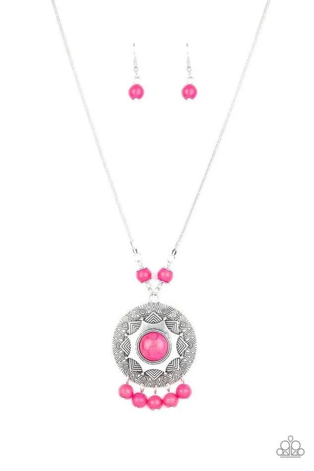 Paparazzi Necklace Santa Fe Garden Pink Paparazzi Jewelry Necklaces