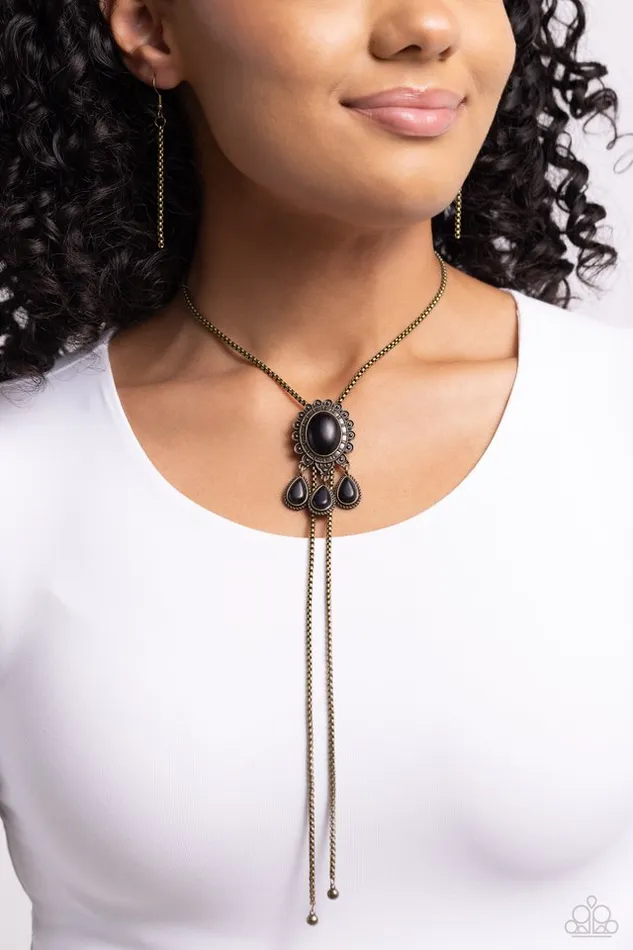 Paparazzi Necklace Seize the Serenity Brass Paparazzi Jewelry Necklaces