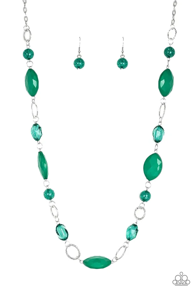 Paparazzi Necklace Shimmer Simmer Green Paparazzi Jewelry Necklaces