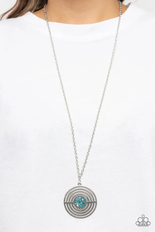 Paparazzi Necklace Targeted Tranquility Blue Paparazzi Jewelry Necklaces