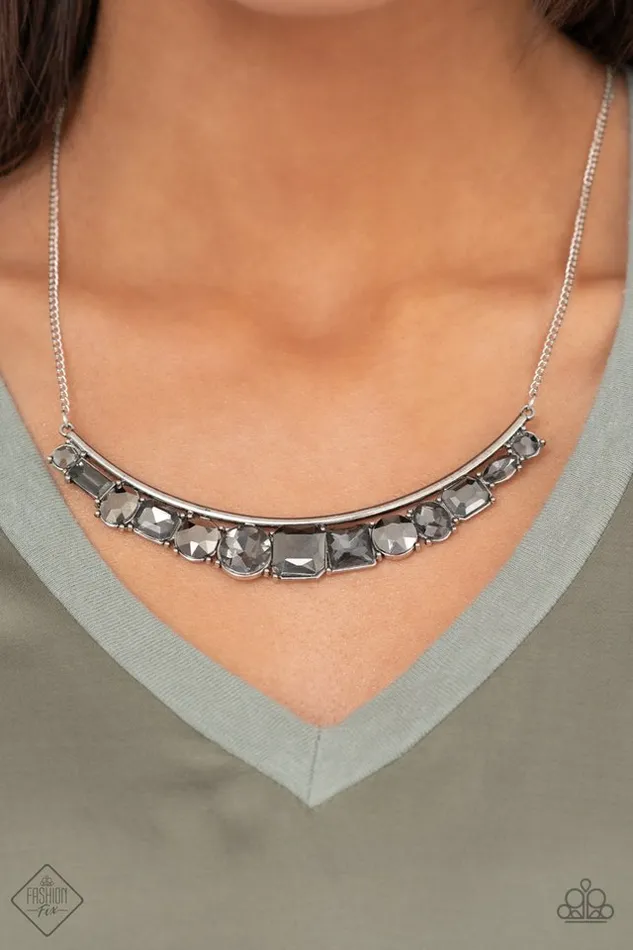 Paparazzi Necklace The Only SMOKESHOW in Town Silver Paparazzi Jewelry Necklaces