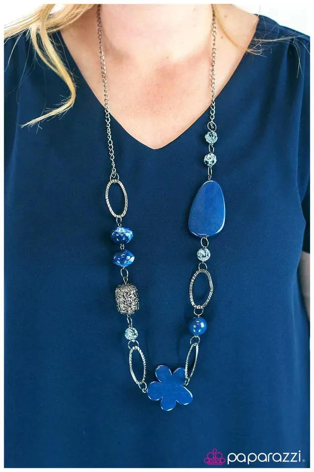 Paparazzi Necklace Tickle Your Fancy Blue Paparazzi Jewelry Necklaces