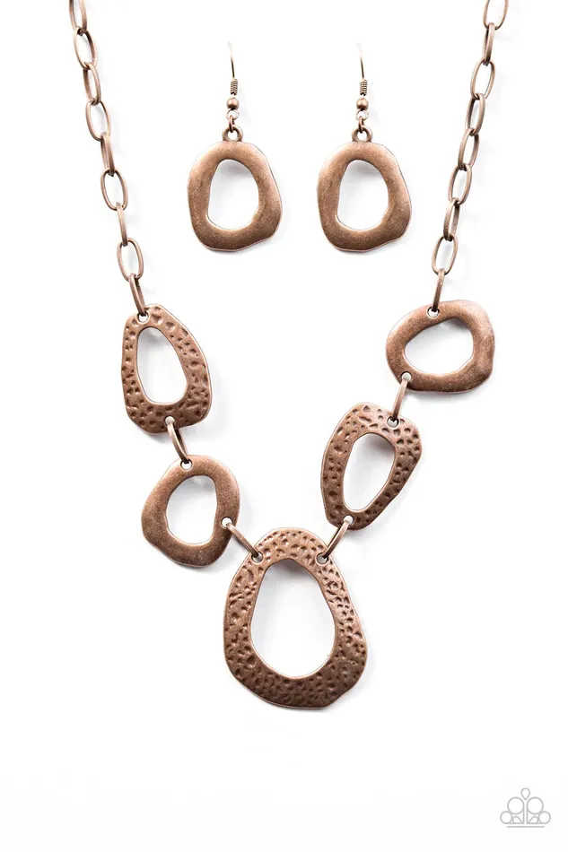 Paparazzi Necklace Very CAVEalier Copper Paparazzi Jewelry Necklaces