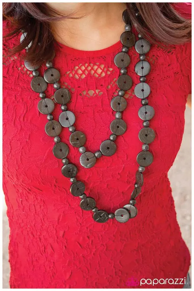 Paparazzi Necklace Woodnt You Like to Know Black Paparazzi Jewelry Necklaces