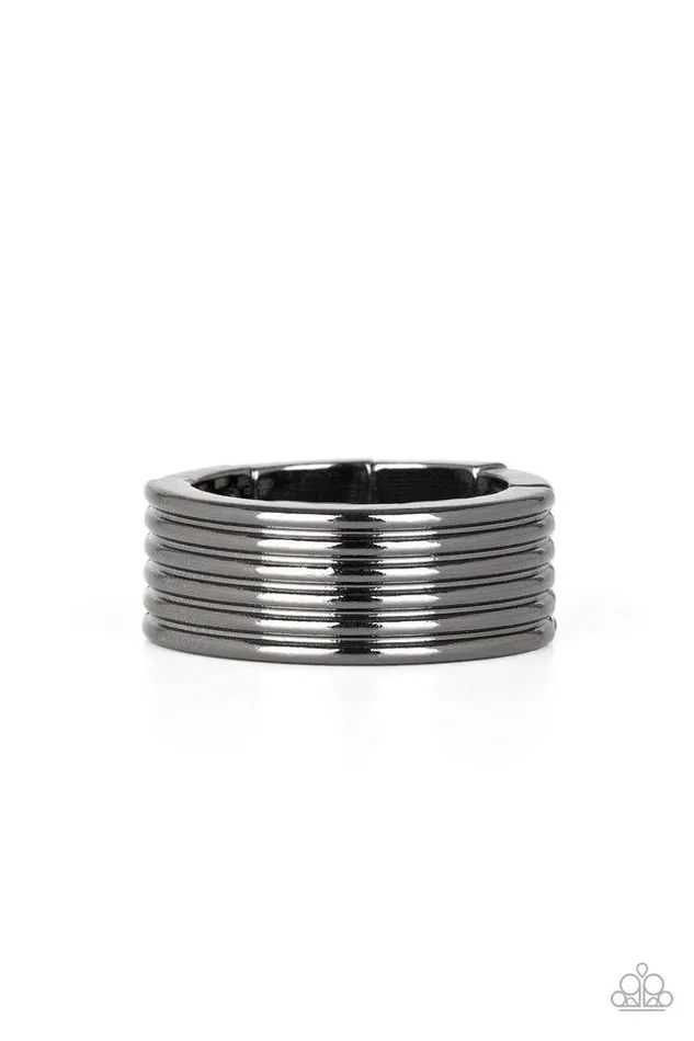 Paparazzi Ring A Mans Man Black Paparazzi Jewelry Rings